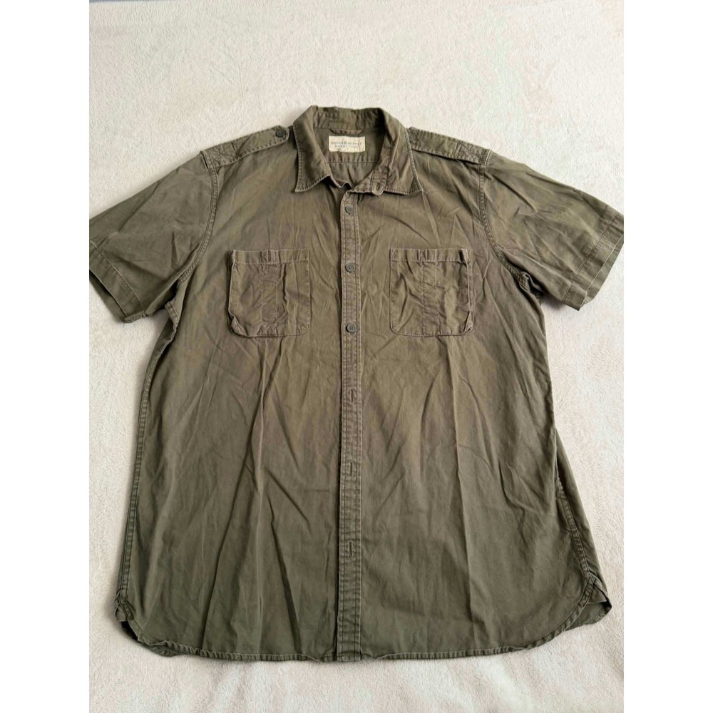 Denim & Supply Ralph Lauren Mens XXL Olive Shirt Military Utility Short Sleeve